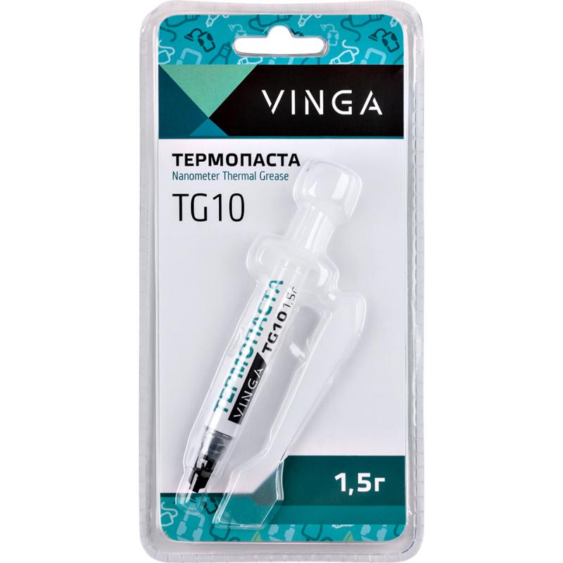 Термопаста Vinga TG10 для процесорів, 4.63 W/mK, 1.5 г, шприц