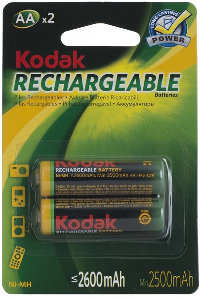 Аккумулятор KODAK HR6 Ni-MH 2600mAh 1x2, цена за шт. [30955080]