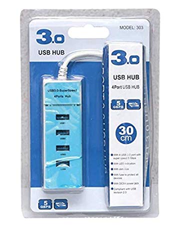 Хаб USB 3.0 4 port 303 blue