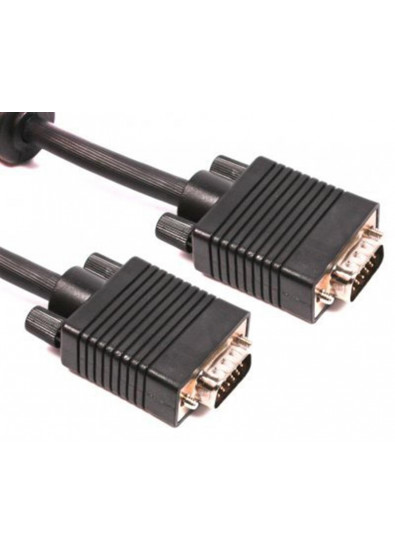 Кабель VGA 3m, male to male (папа-папа), 1 феррита, черный [1089]