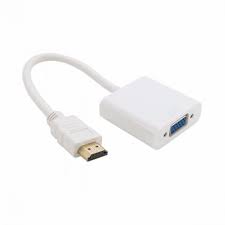 Конвертер HDMI (папа) на VGA(мама) 10cm, White, 4K/2K, Пакет [5442]