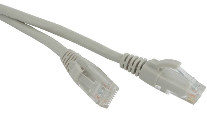 Патч-корд литой RITAR, CCA, UTP, RJ45, Cat.5e, 10m, серый Q91 [221]