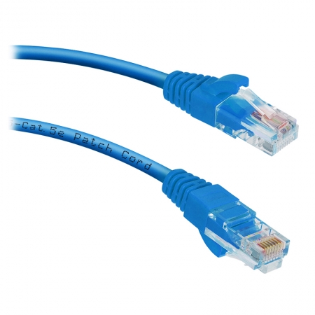 Патч-корд литой RITAR, UTP, RJ45, Cat.5e, 15m, синий [224]