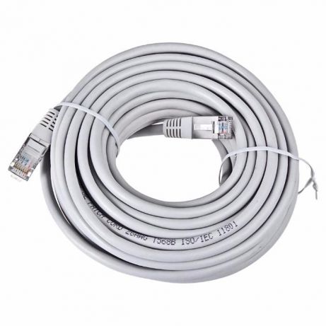 Патч-корд литой RITAR, UTP, RJ45, Cat.5e, 20m, серый [1131]