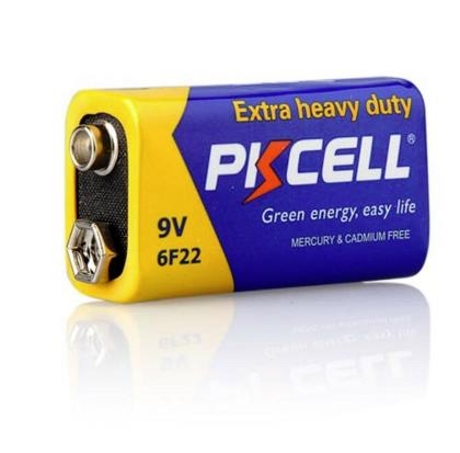 Батарейка солевая PKCELL 9V/6LR61, крона, цена за шт [9317]