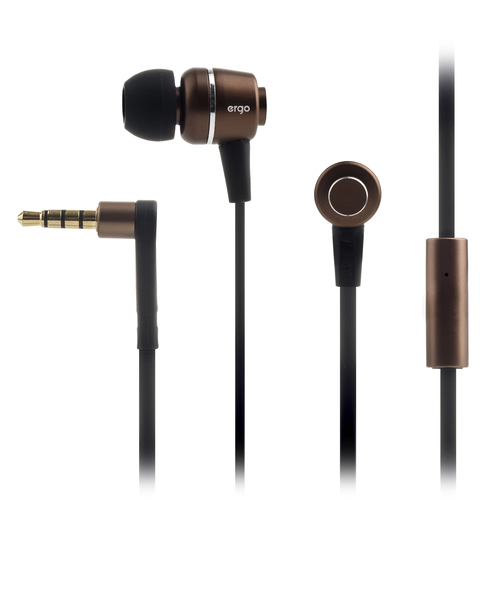 Наушники с микрофоном ERGO ES-200i Bronze