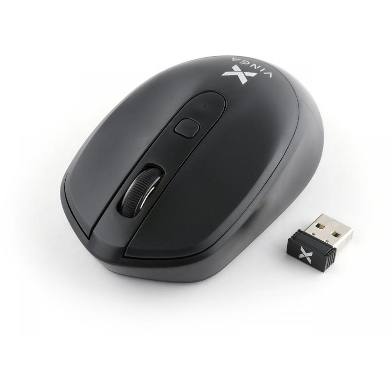 Мышь  беспроводная Vinga MSW-908 Silent Click black