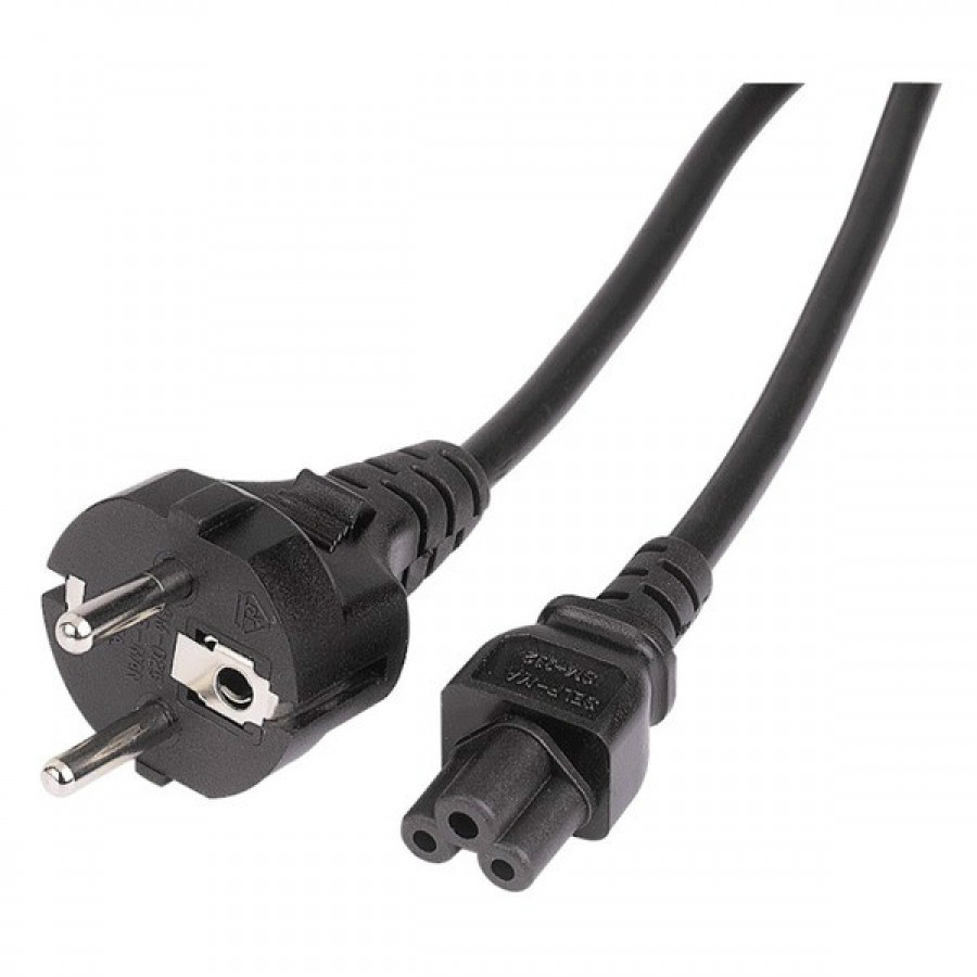 Кабель питания Schuko PC-186 CEE7/17-IEC C5, 1.1M, 0.75mm, для ноутбука