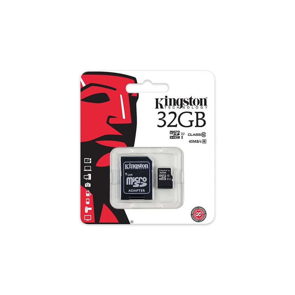 Карта памяти microSDHC 32G Class10 Kingston [SDC10G2/32GB]