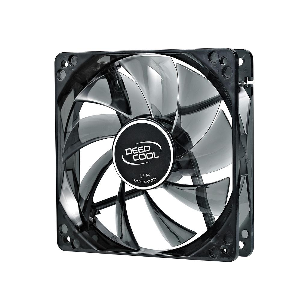 Вентилятор Deepcool для корпуса 120x120x25мм, HB, 1300об/мин, 26дБ, LED голубой, полупрозрачный [WIND BLADE 120]