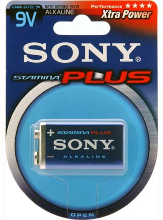 Батарейка SONY LR 6F22 Stamina plus [6AM6B1D]