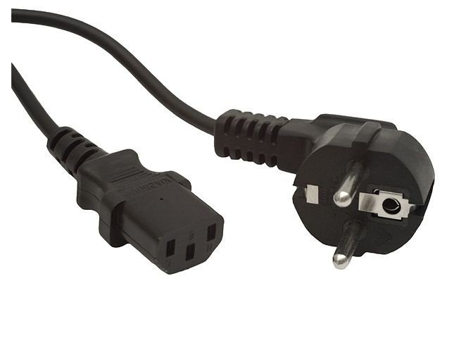 Кабель силовой Cablexpert (PC-186-15СМ) CEE7/17-C13, черный, 0.15 м