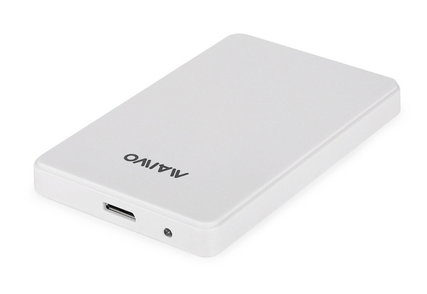 Карман Maiwo внешний для 2.5&quot; SATA/SSD HDD через USB3.0 безвинтов. крепление пластик белый [K2503D white]