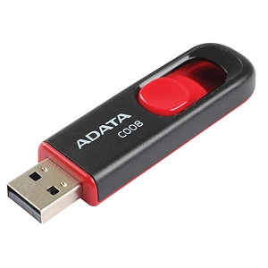 Флешка 4GB Adata C008 Black/Red (AC008-4G-RKD)