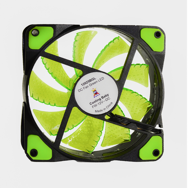 Вентилятор Cooling Baby 120x120x25мм BB, 22дБ, 12V, 1000 об/мин, 3-pin+4-pin(Molex) [12025BGL]