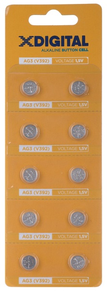 Батарейка X-DIGITAL AG3 час. (V392), цена за шт.