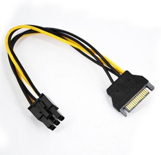 Переходник питания Dynamode SATA 15 pin - &gt; 6 pin