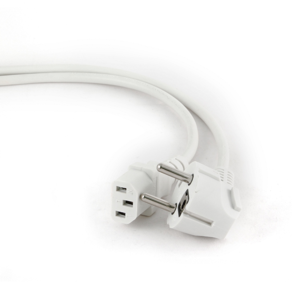 Кабель живлення Smartfortec CEE7/17-C13, VDE, white, 1.8m, 3x0.75mm