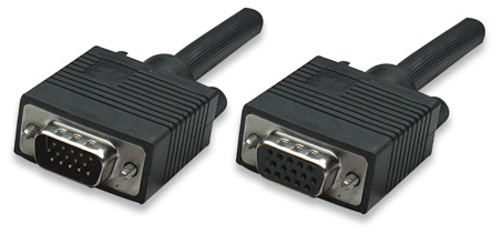 Кабель Manhattan VGA-M - VGA-F 3m [HD15 M-F Blk 10ft 3m]