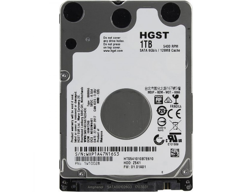 Жесткий диск Hitachi 2,5&quot; 1TB 5400RPM/Z5K1 1W10028 HGST [1W10028]