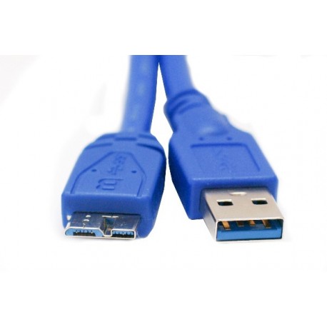 Кабель Usb 3.0 AM to Micro-B blue 1.5m для жестких дисков