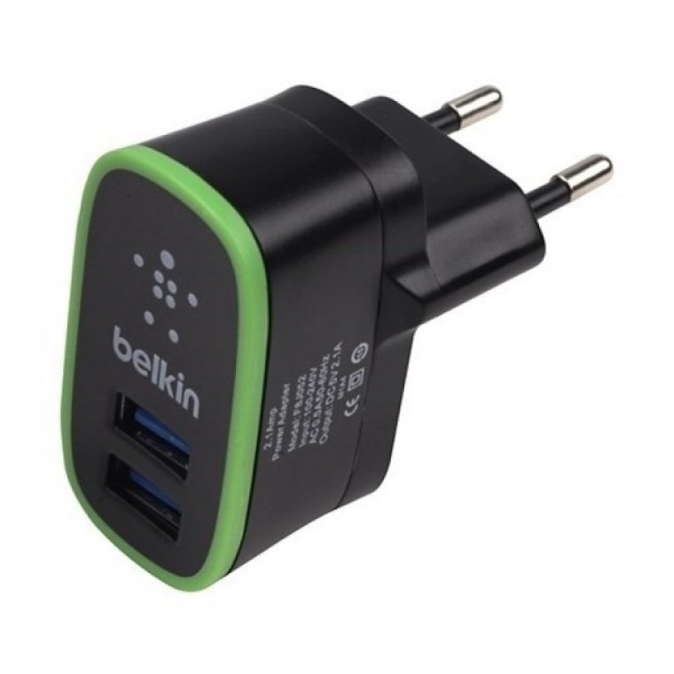 Сетевое зарядное устройство Belkin 2-port home charger+ 2100mAh F8M670krBLK
