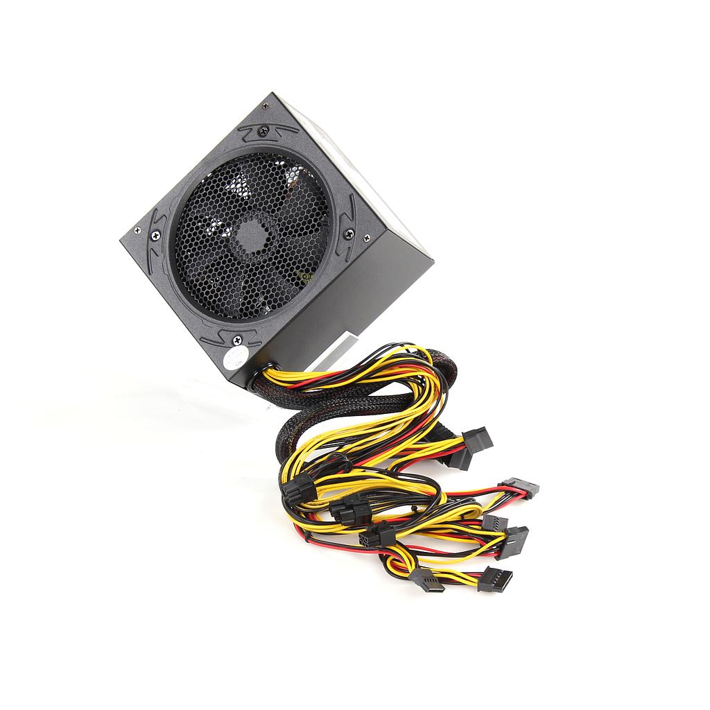 Блок живлення Frime RINO-600 APFC, 600W, ATX, 12cm Fan, ATX 20+4 Pin, 6x SATA, 2x HDD, 1x6pin, 1x6+2pin PCIe, 1x 4+4 pin CPU [RINO-600]
