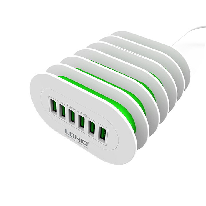Сетевое зарядное устройство LDNIO A6702 6xUSB 7A