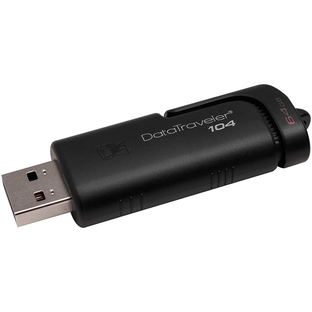 Флешка 64GB Kingston DataTraveler 104 Black [DT104/64GB]