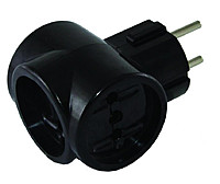 [008343] Разветвитель тройной 6A 250V, black