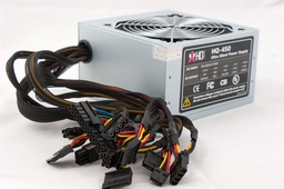 [008461] Блок живлення HQ-Tech 450W, 12cm FAN, CE, 5xHDD, 1xFDD, 3xSATA, 20+4, 1xP4, 1xPCI-E 6pin, кабеля в черной оплетке, упаковка-пластик, OEM