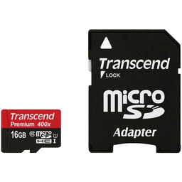 [008869] Карта памяти Transcend microSDHC (UHS-1) 16GB Class10 + adapter [TS16GUSDU1]