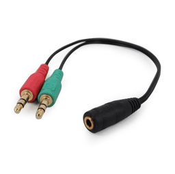 [008939] Кабель Cablexpert аудио-Перехідник 3.5mm 4pin - 2x3.5mm-f (стерео аудио + моно микрофон) [CCA-418]