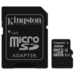 [009121] Карта пам'яті Kingston microSDHC (UHS-1) Kingston Canvas Select 32Gb class 10 (R-80MB/s) + adapter [SDCS/32GB]