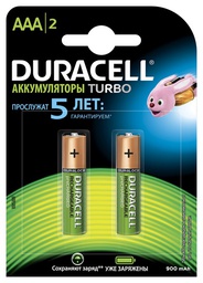 [009433] Аккумуляторы DURACELL HR03 (AAA) 900mAh 2 шт.