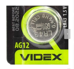 [010414] Батарейка Videx AG12 LR43 Alkaline
